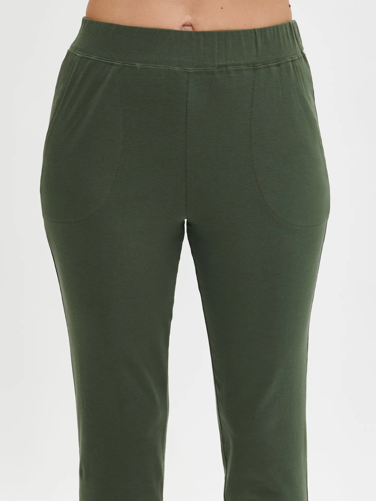 BASIC 7/8-leggingsit - tummanvihreä
