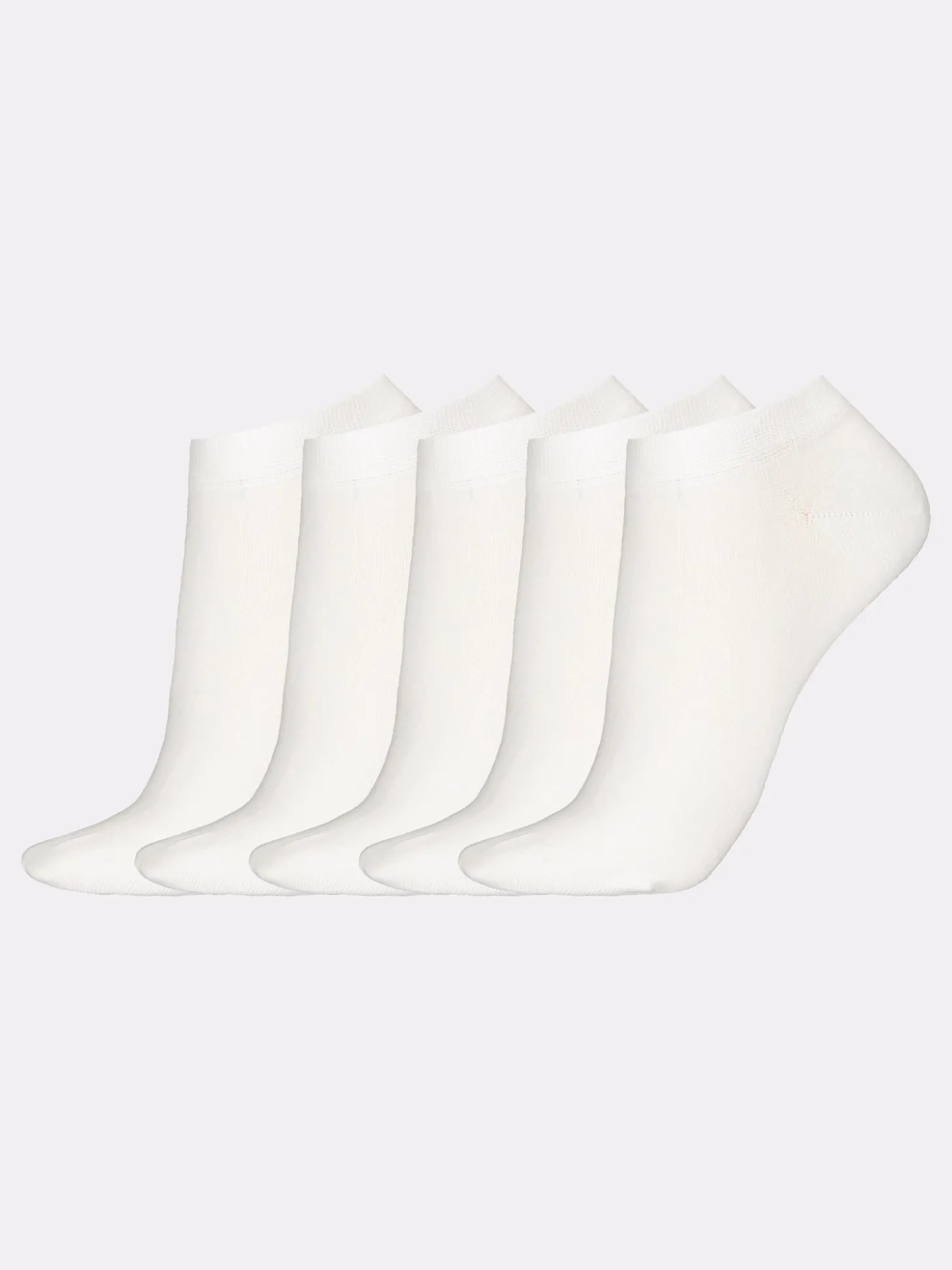 COTTON BASIC SNEAKERS sukat, 5 paria - valkoinen