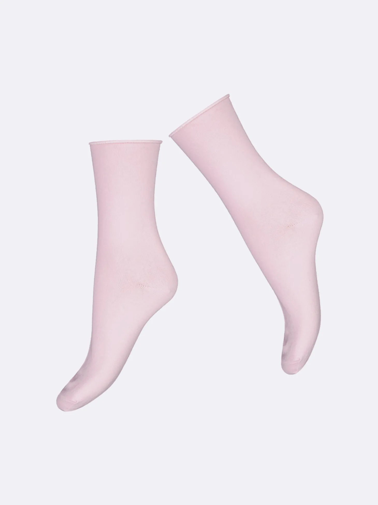 COTTON COMFORT CUFF nilkkasukat - vaaleanpunainen