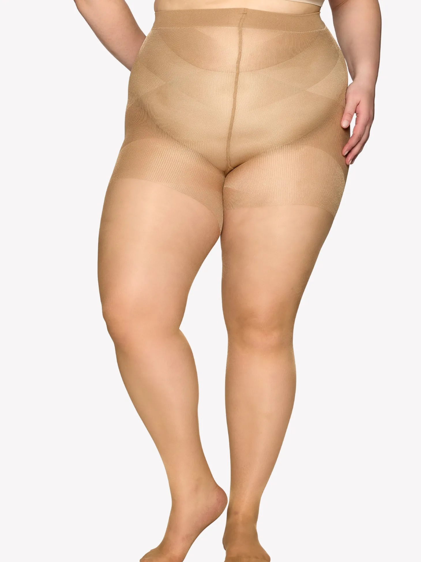 CURVY 40 den sukkahousut - suntan