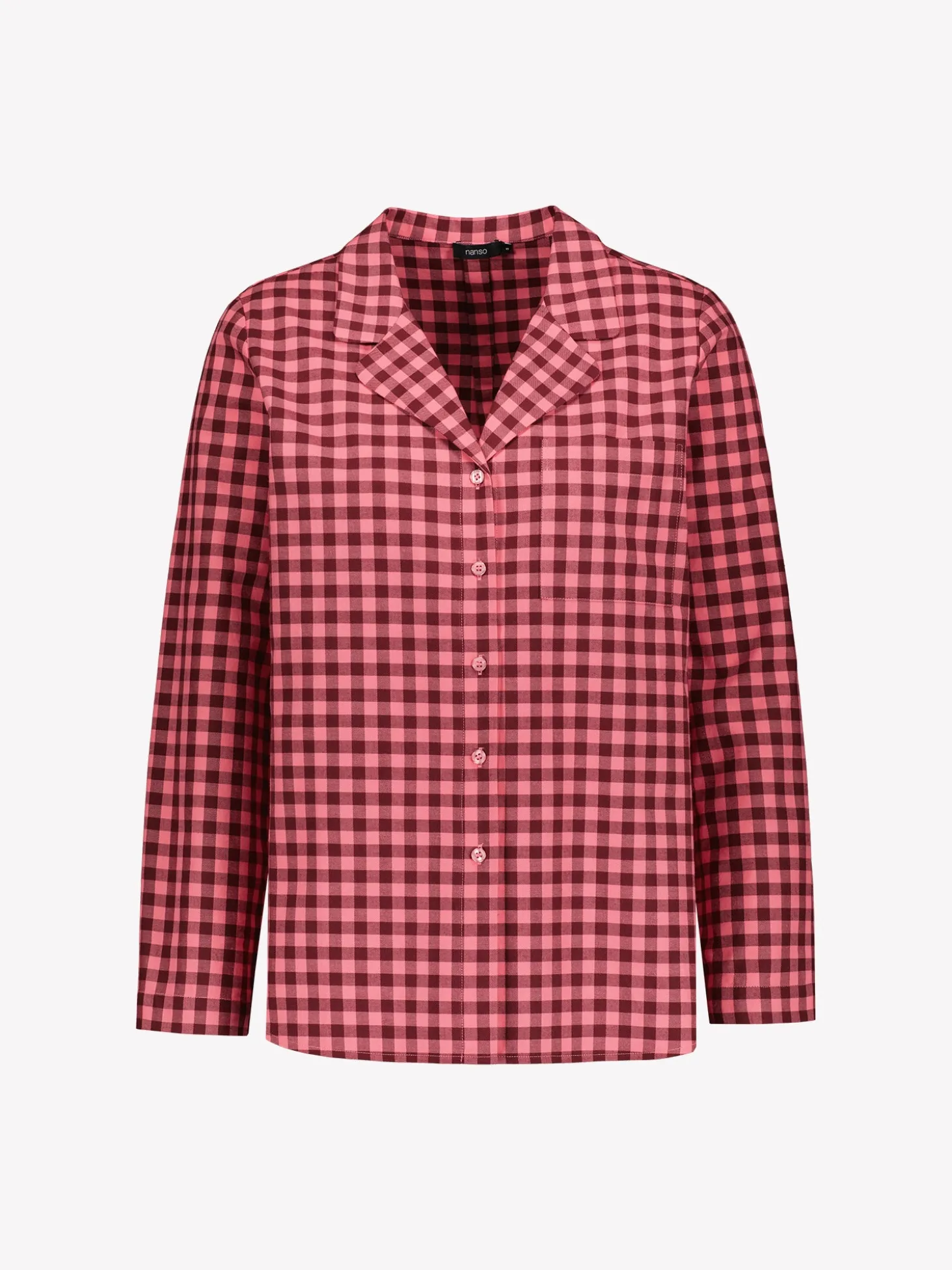 FLANELLI pyjamapaita - pinkki-burgundi