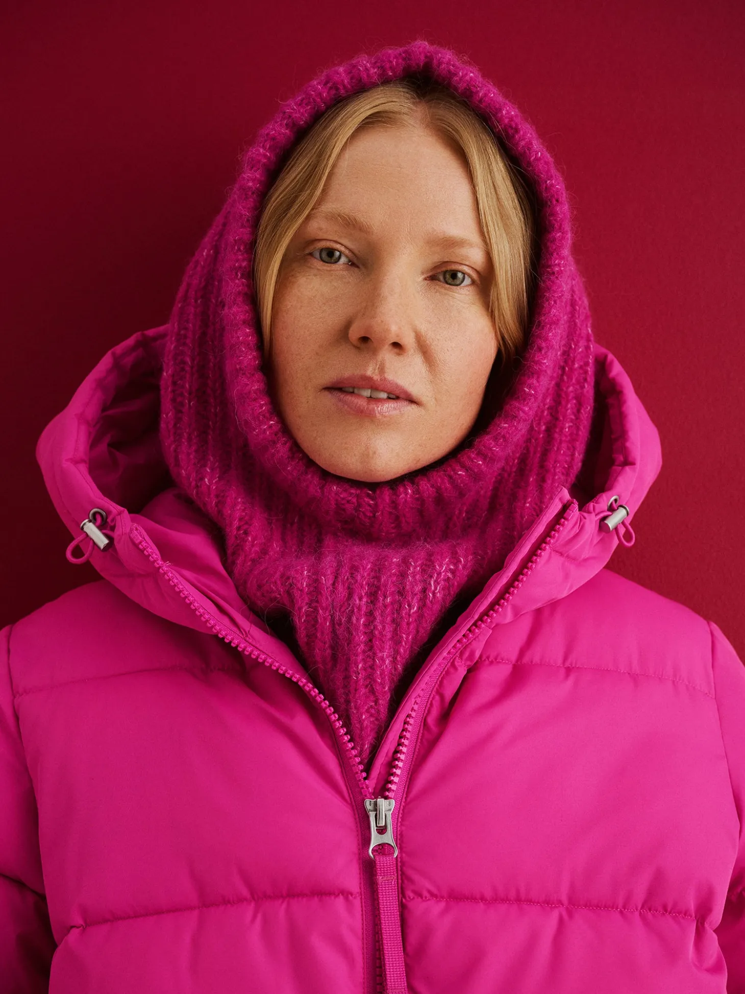 LUMI lyhyt toppatakki - pinkki
