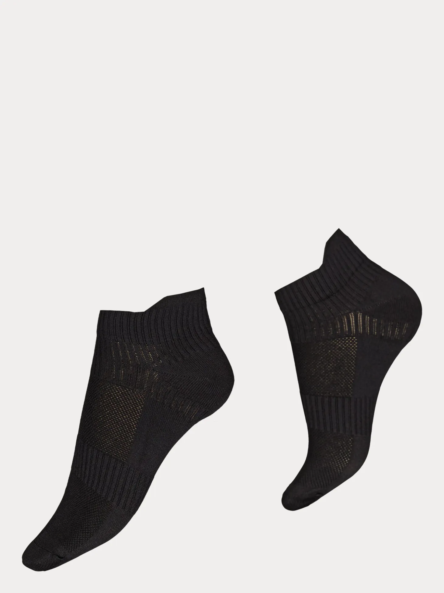 SPORT SNEAKER sukat, 2 paria - musta/valkoinen
